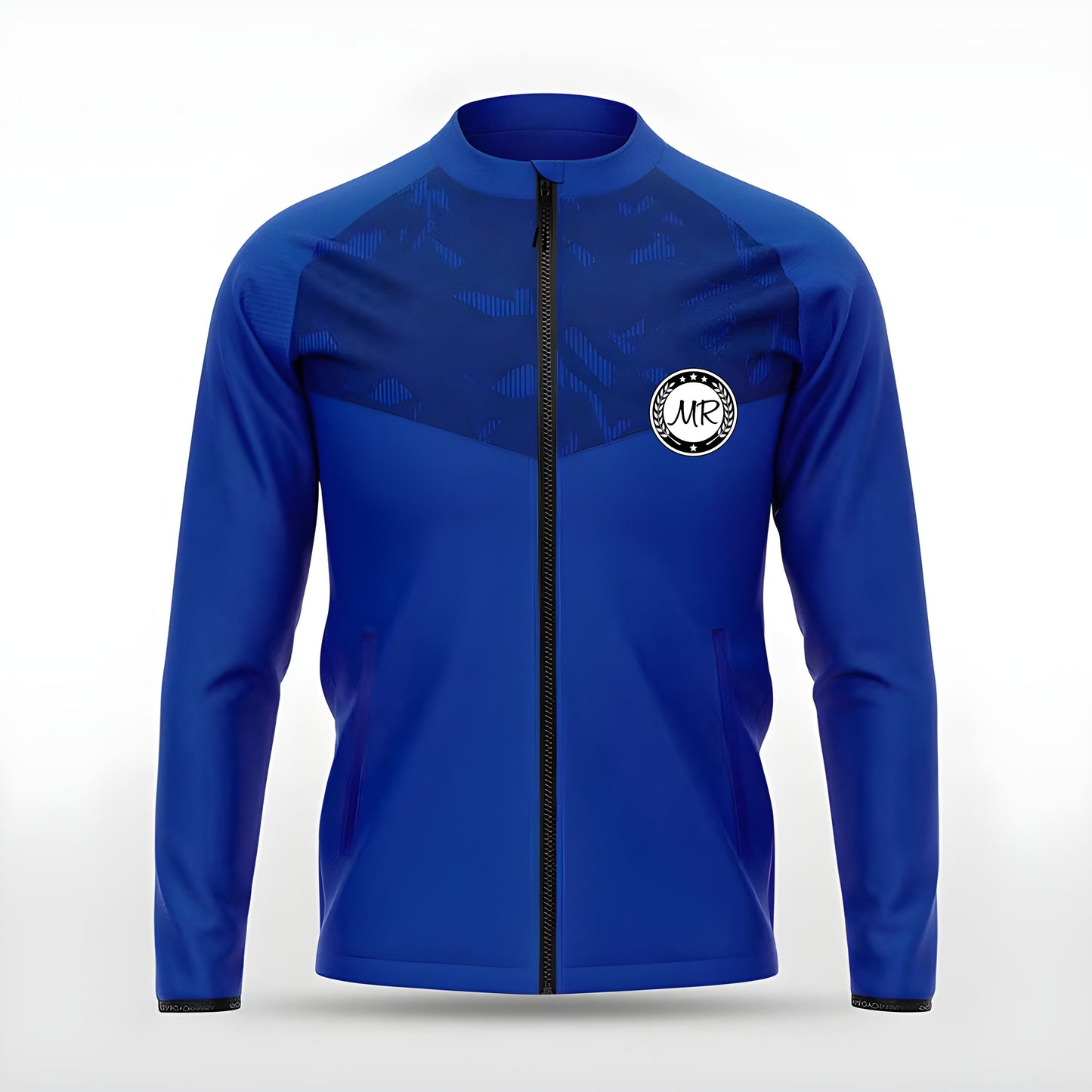 Blaue Trainingsjacke