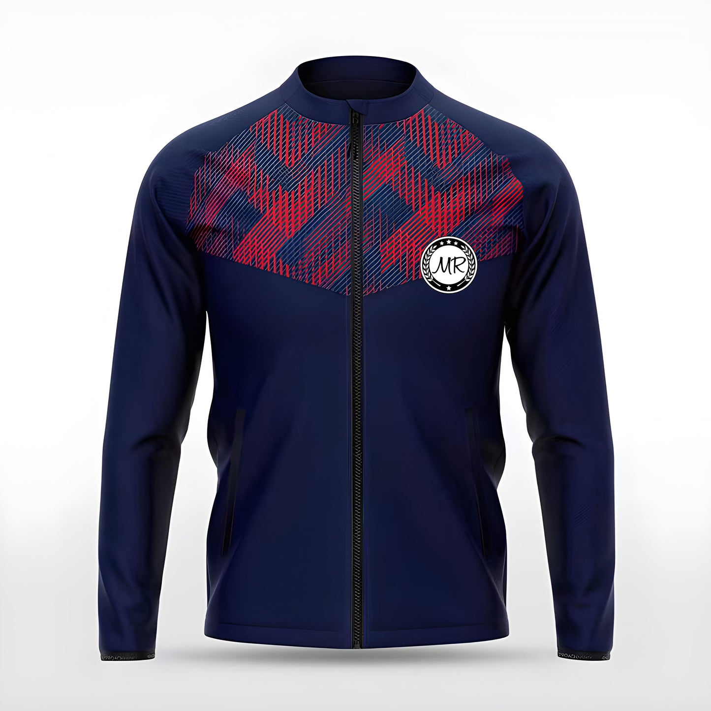 Dunkelblaue Trainingsjacke