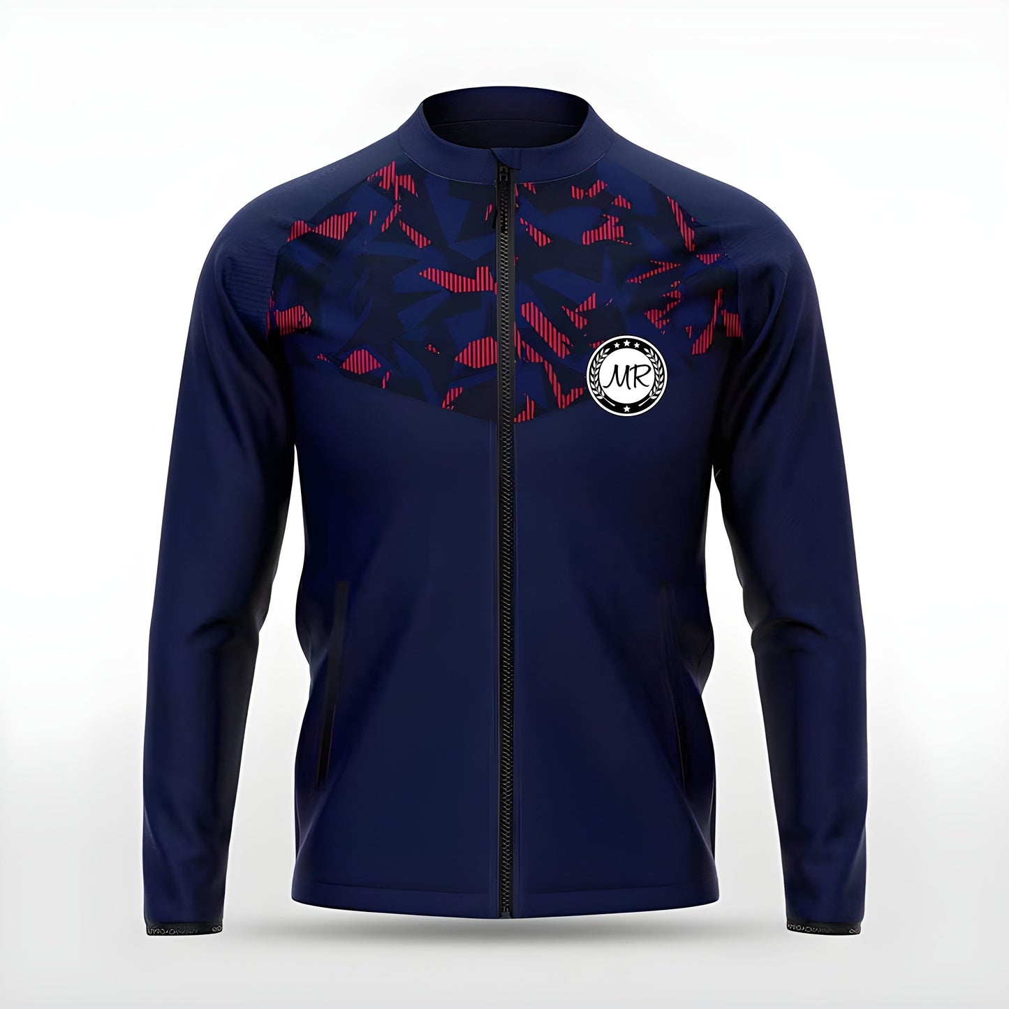 Dunkelblaue Trainingsjacke