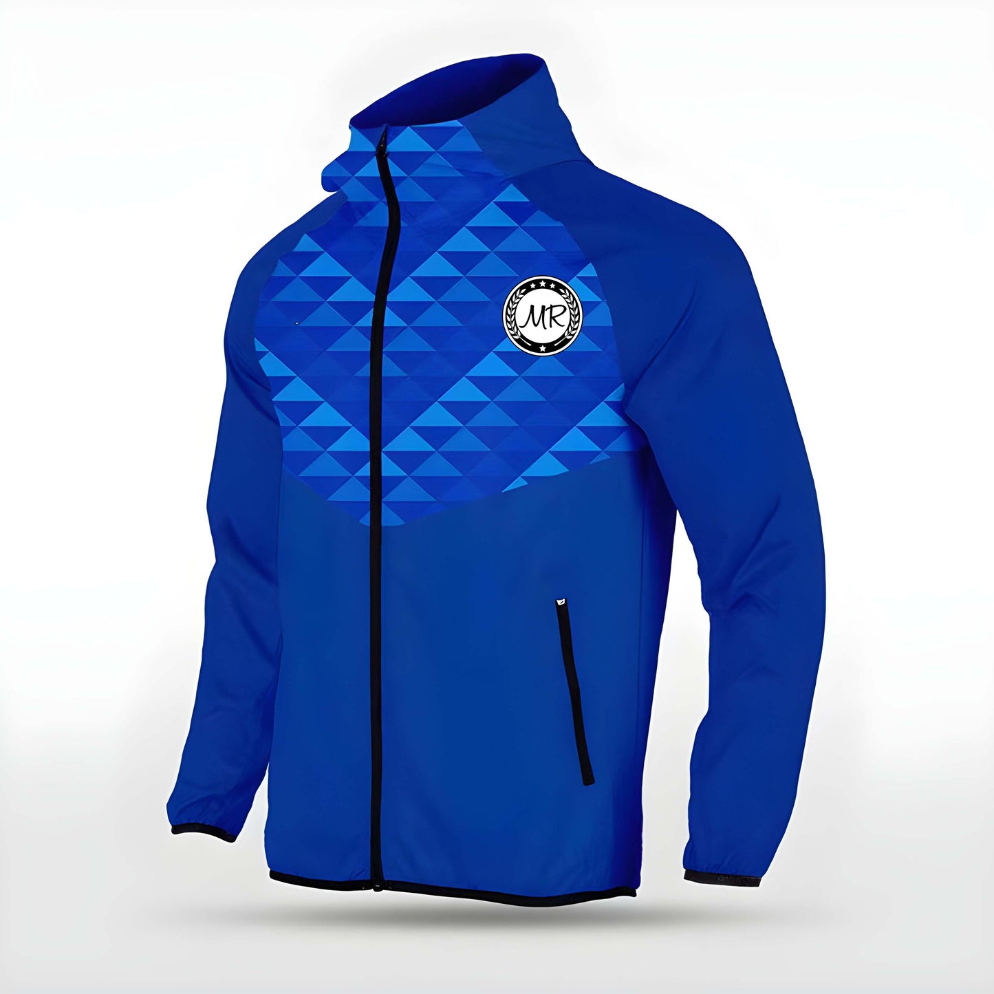 Blaue Allwetterjacke