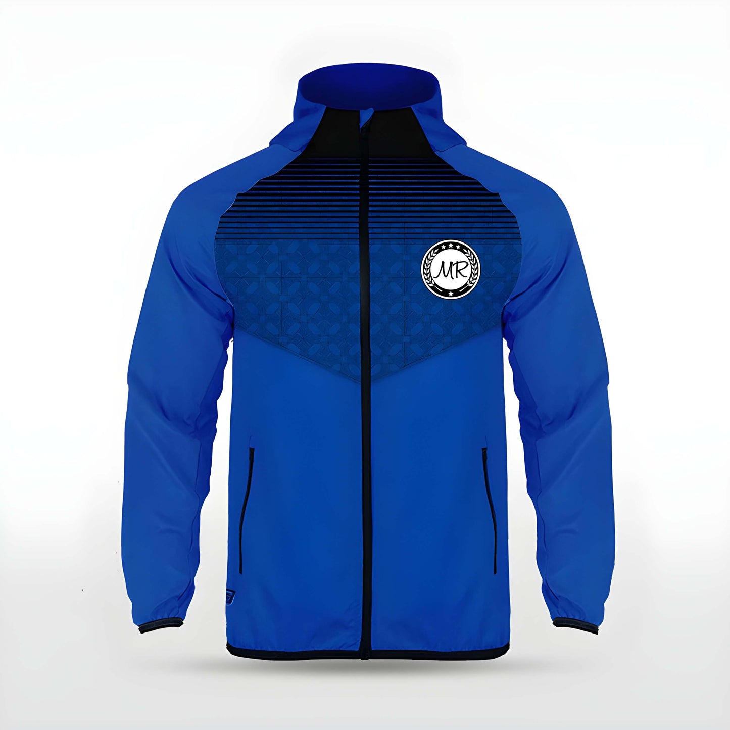 Blaue Allwetterjacke