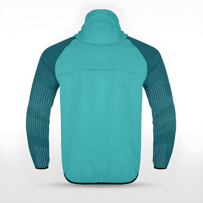 Türkise Allwetterjacke